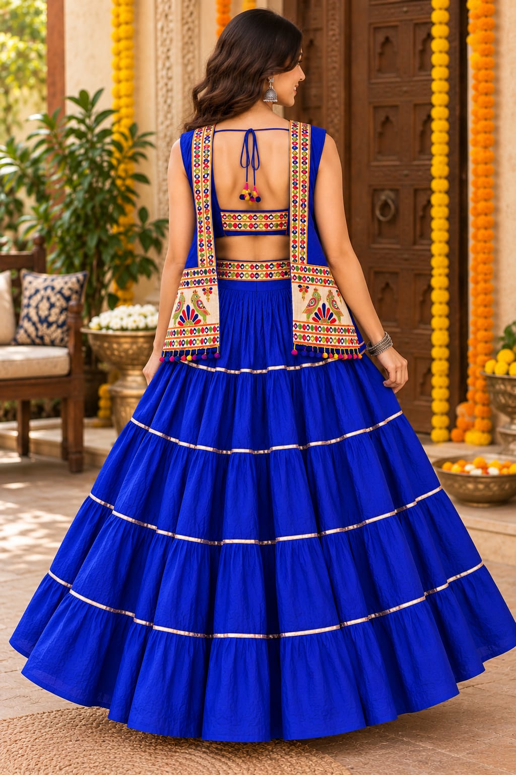 Blue Ghagra Choli