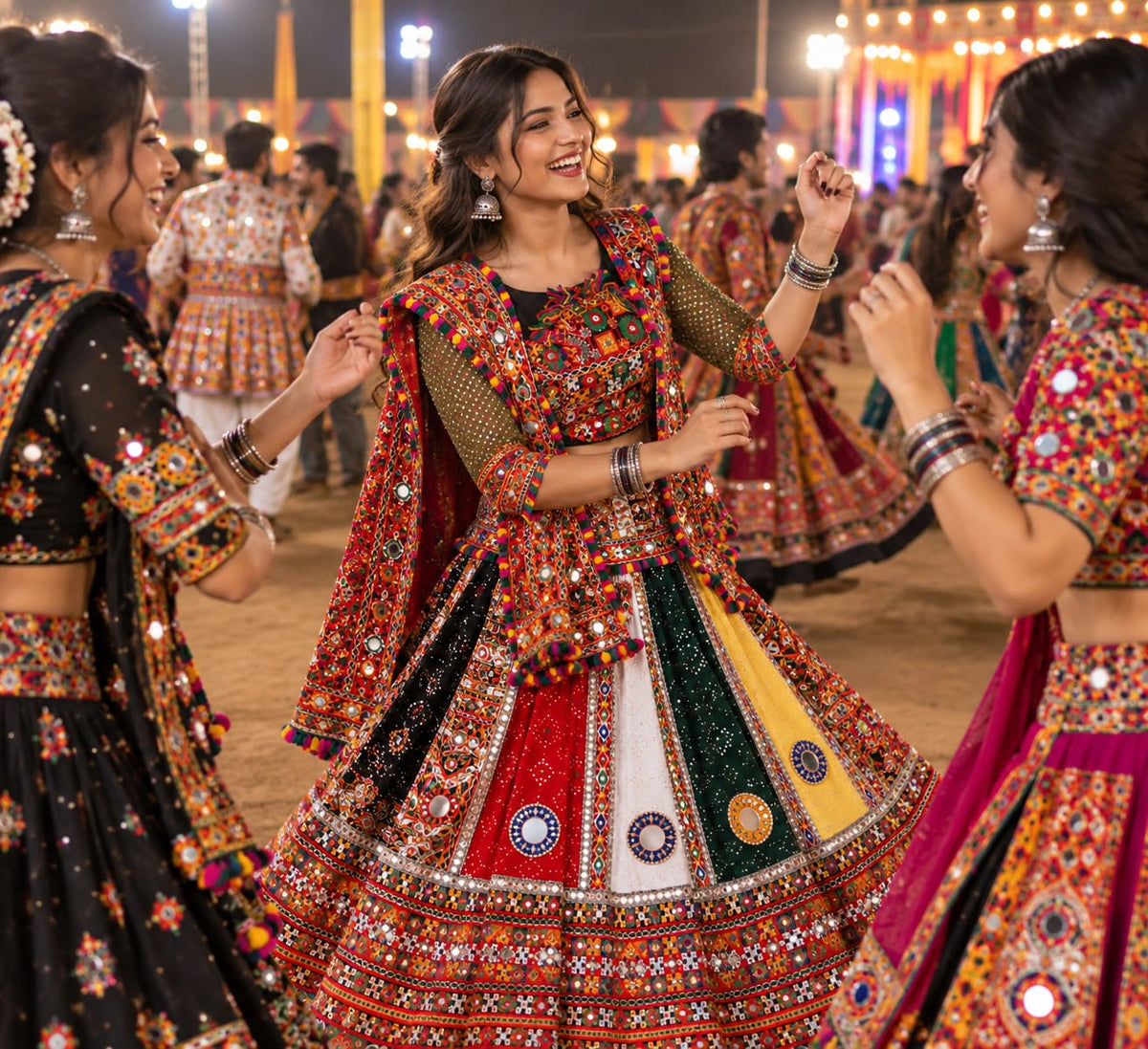 Multicoloured Chaniya Choli