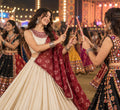 Maroon Ivory Chanderi Silk