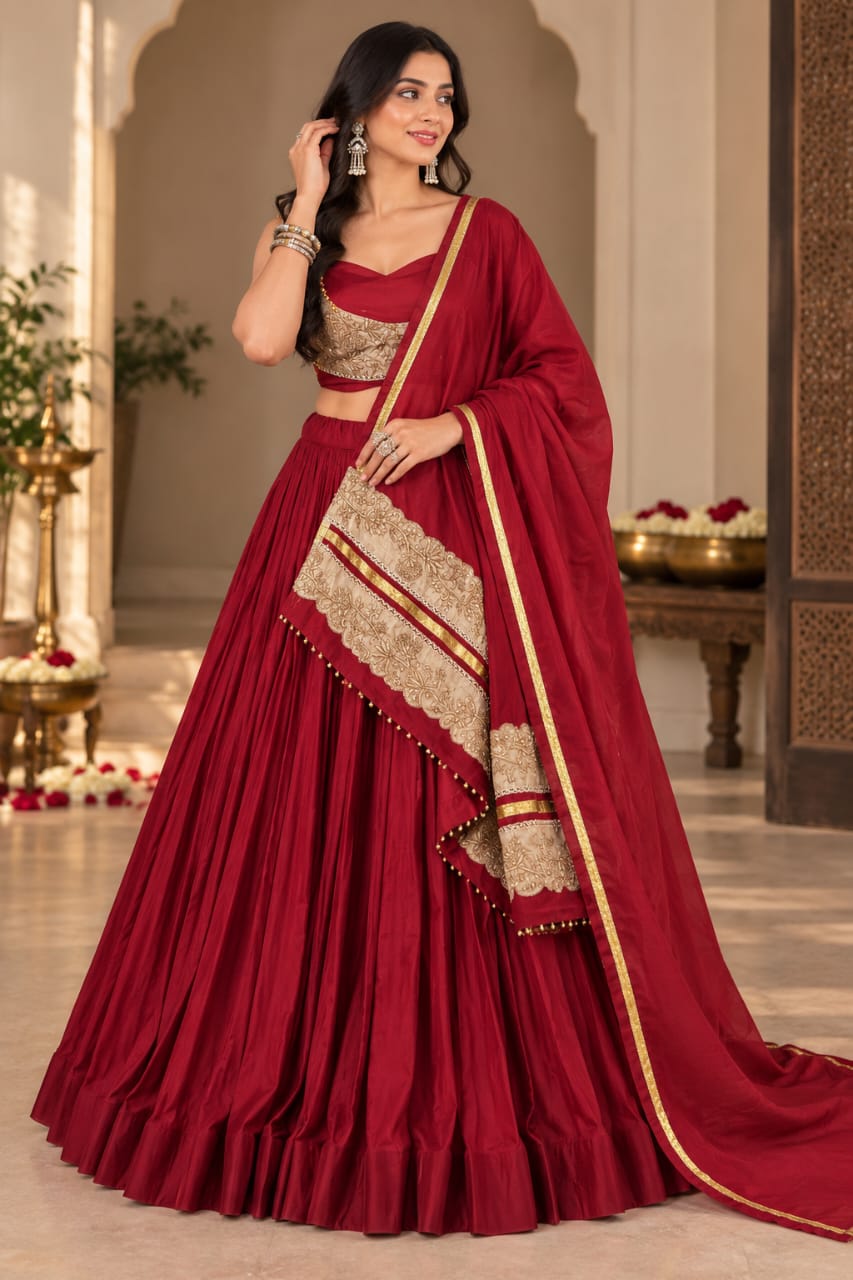Chandraghanta - Chanderi Silk Chaniya Choli - Navratri / Dandia Dress