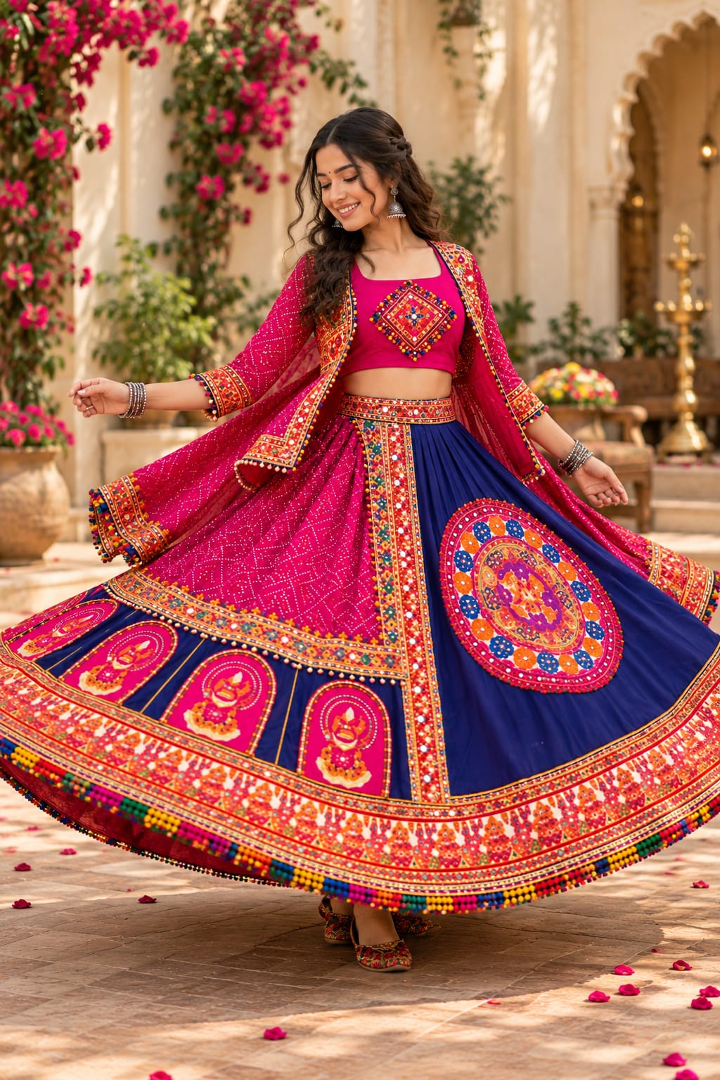 Violet Pink Ghagra Choli